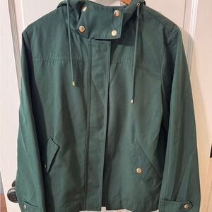 LOFT Emerald Green Jacket with Gold Buttons